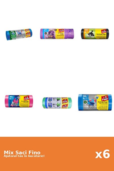 Fino Set 6 Saci Fino: 1x 20 buc, 1x 35 l, 3x 30 buc, 1x 40 l
