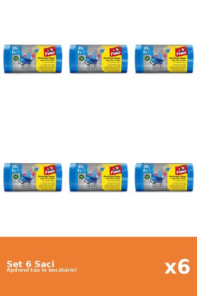 Fino Set 6 Saci menajeri Easy-Pack, 35L, 30 bucati