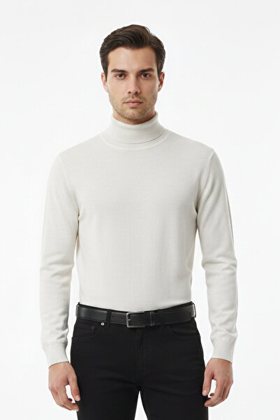Pulltonic Men's Turtleneck Plain Sweater