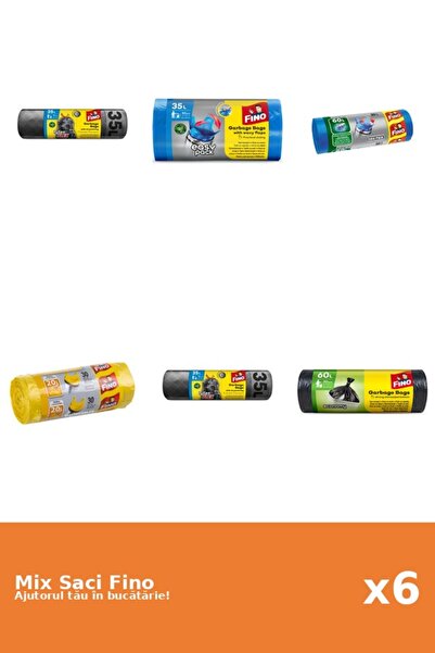 Fino Set 6 Saci Fino: 2x 35 l, 2x 30 buc, 2x 20 buc