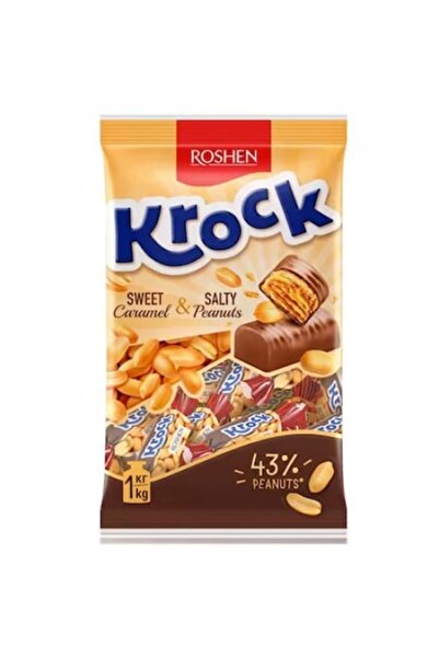 Roshen Krock Chocolate, Caramel and Peanut Candy