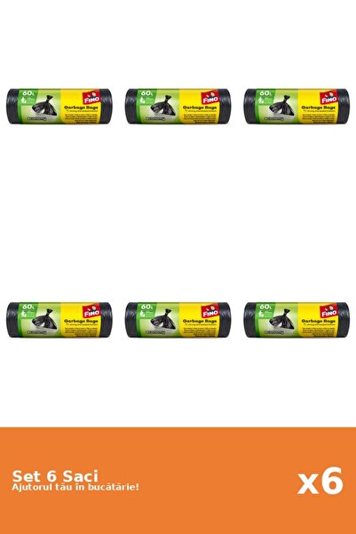 Fino Set 6 Saci gunoi , 60L, 20 bucati