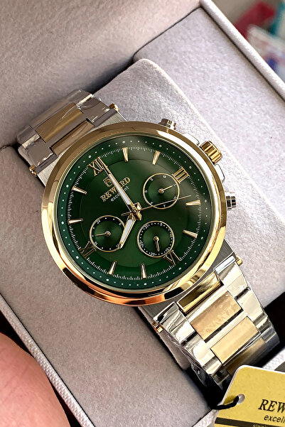 Reward ساعة يد رجالية أصلية بضمان لمدة عامين مع سوار فولاذي وعلبة