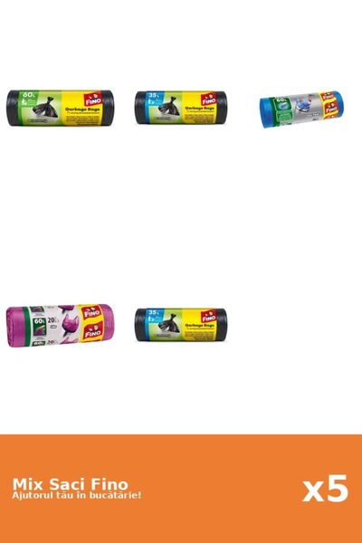 Fino Set 5 Saci Fino: 3x 20 buc, 2x 30 buc