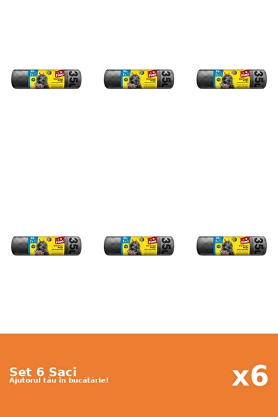 Fino Set 6 Saci menajeri cu snur Tytan Flex, 35 l, 15 bucati