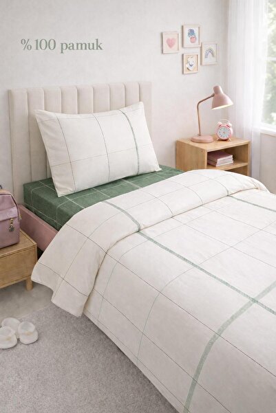 Eponj Home Nevresim Takımı Tek Kişilik Campüs Aya Beyaz