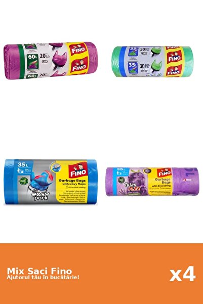 Fino Set 4 Saci Fino: 1x 20 buc, 2x 30 buc, 1x 35 l