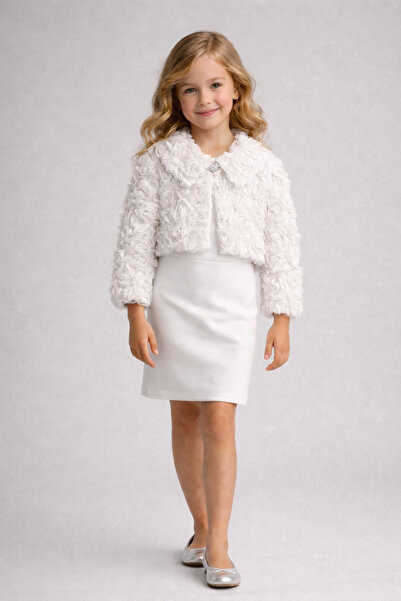 MONİTA بلوريه بناتي بنقشة وردة ثلاثية الأبعاد