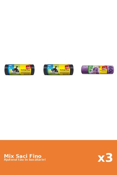 Fino Set 3 Saci Fino: 2x 30 buc, 1x 60 l