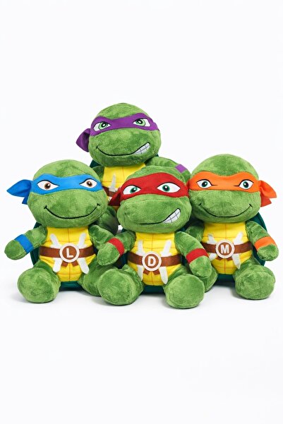 TRUST STORE مجموعة ألعاب سلاحف النينجا المحشوة مقاس 20 سم - مجموعة من 4 أبطال...