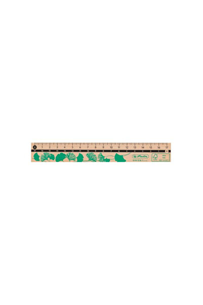 Herlitz Rigla/Liniar lemn 100% FSC®, 17 cm, diverse motive, seria GREENline