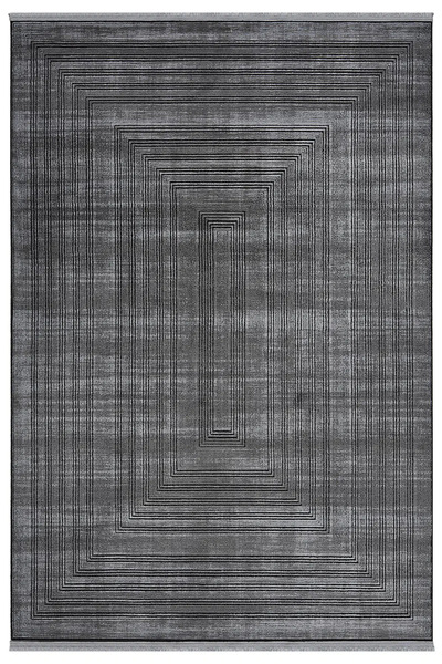 SEYRAN HALI Zen 7005 Antrasit Saçaklı Akrilik Modern Halı