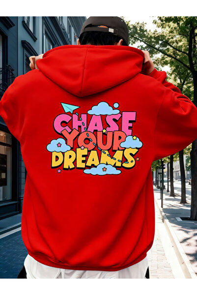 ELAN WEAR Printed women's/men's unisex Oversized Hooded sweatshirt