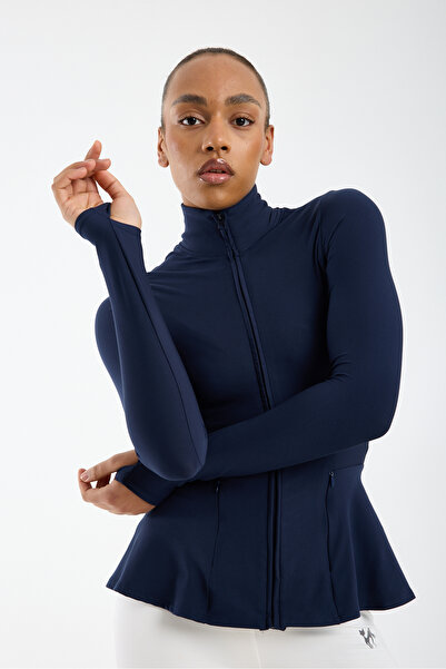 TheyYou Jachetă sport de damă cu fermoar – Material elastic, cu buzunare, mod...