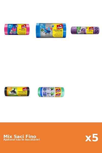 Fino Set 5 Saci Fino: 1x 40 l, 3x 30 buc, 1x 60 l