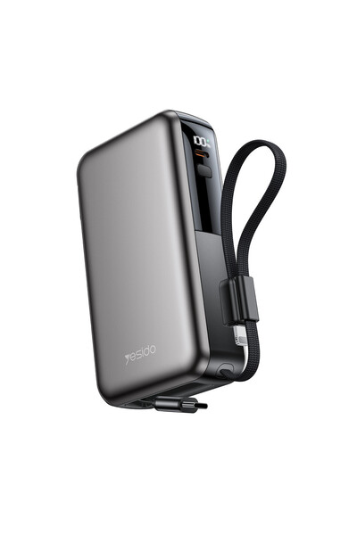 Yesido Dijital Göstergeli 10.000 mAh 22.5W PD Hızlı Şarj Destekli Dahili Type...