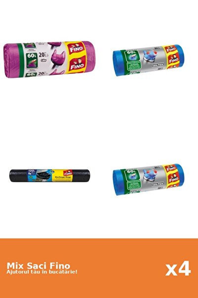 Fino Set 4 Saci Fino: 3x 20 buc, 1x 120 l