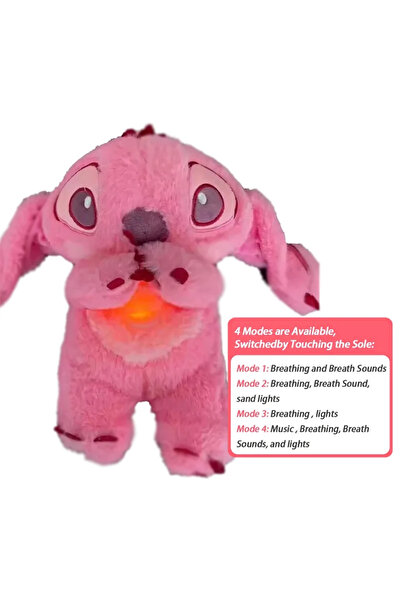 Choice Angel Stitch Plush Doll Breathing Light Child Soothes Toys Pink Angel ...