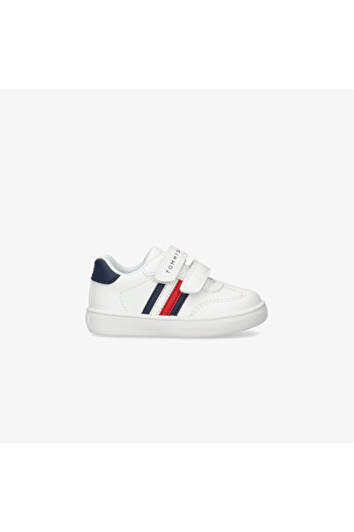 Tommy Hilfiger Flag and Hook Loop Baby White Sports Shoes