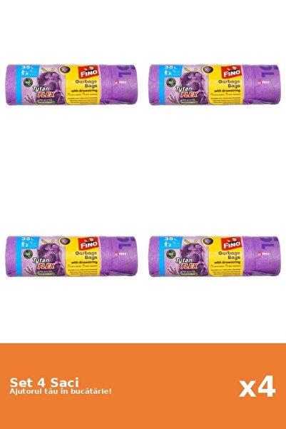 Fino Set 4 Saci menaj parfumati Tytan Flex lavanda, 35 litri, 12 buc
