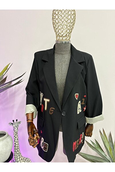 Zetta Black jacket with applications