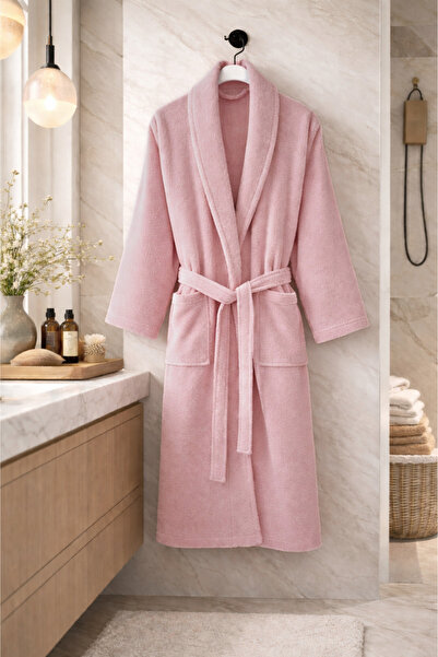 Formeya Premium Cotton Unisex Bathrobe - Soft Textured Quick-Drying Robe in V...