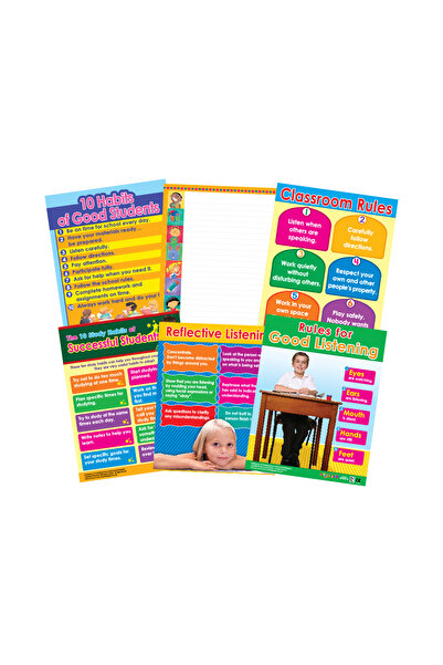 123Publishing House كيف تكون طالبًا جيدًا (6 لوحات جدارية) - مجموعة لوحات جدا...