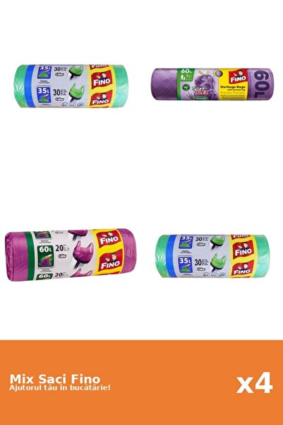 Fino Set 4 Saci Fino: 2x 30 buc, 1x 60 l, 1x 20 buc