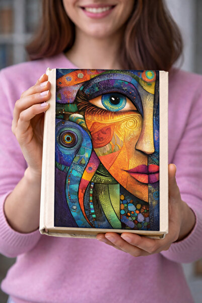 HG Home&Game Colorful Face-Themed Cloth Book Cover – Printed Fabric Book Cove...