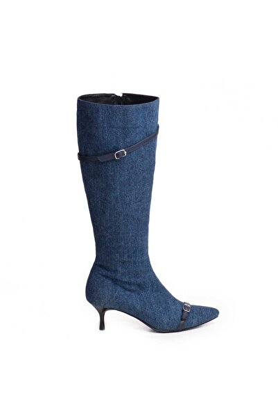 The 5th Element Women's Boots Natural Leather Navy Blue Melina