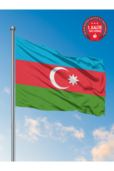 Bilsan Azerbaycan Ülke Bayrağı 70 x 105 cm - Raşel Kumaş 1. Kalite