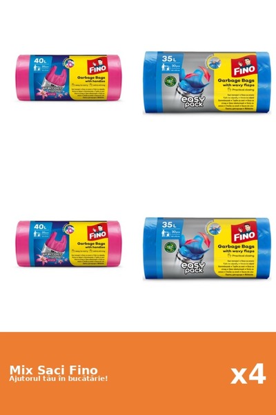 Fino Set 4 Saci Fino: 2x 40 l, 2x 30 buc