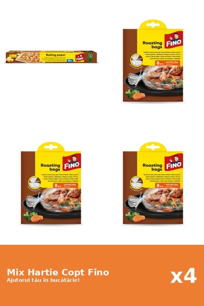 Fino Set 4 Hartie Copt Fino: 1x 8 m, 3x 8 buc