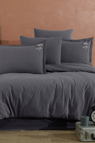 Nordqueen Set cuvertură de pilota cu broderie dublă bumbac 100% Eveya