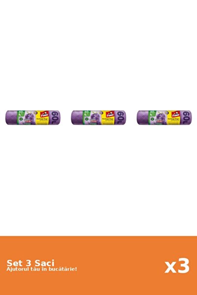 Fino Set of 3 Tytan Flex scented household bags lavender, 60 liters, 8 pcs