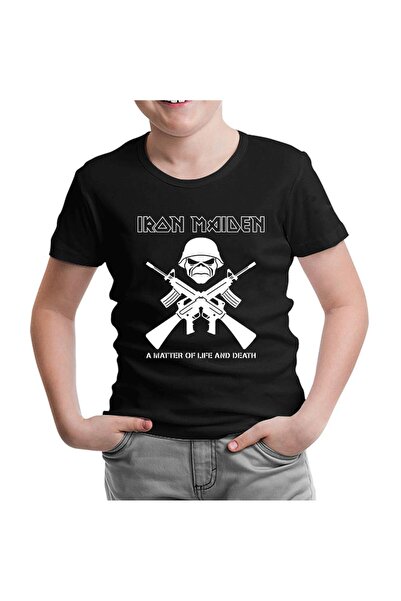 Lord T-Shirt تيشيرت Iron Maiden - A Matter of Life and Death للأطفال باللون ا...