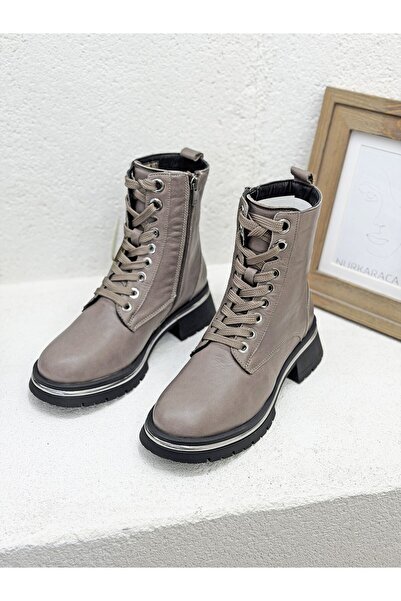 Mammamia D25KB-4610 HAKİKİ DERİ POSTAL BOT KADIN