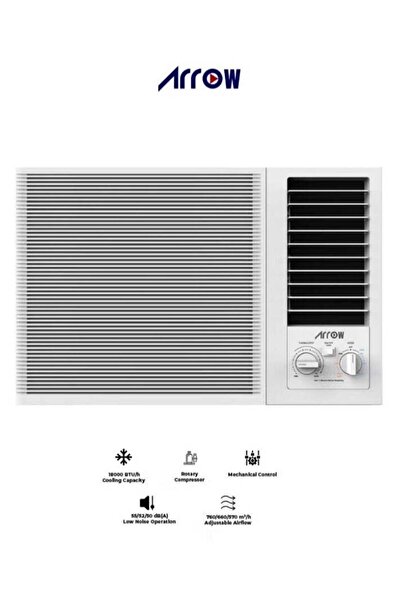 ARROW 17,200 BTU Window Air Conditioner, Cooling Only, Mechanical Controls, W...