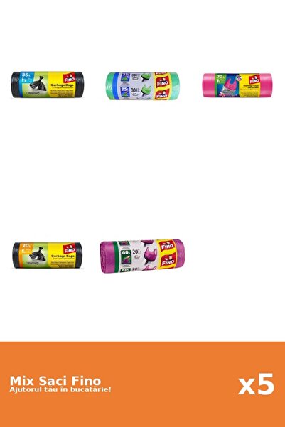 Fino Set 5 Saci Fino: 3x 30 buc, 1x 70 l, 1x 20 buc
