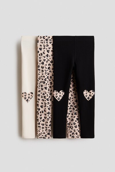 H&M 3'lü Pamuklu Tayt