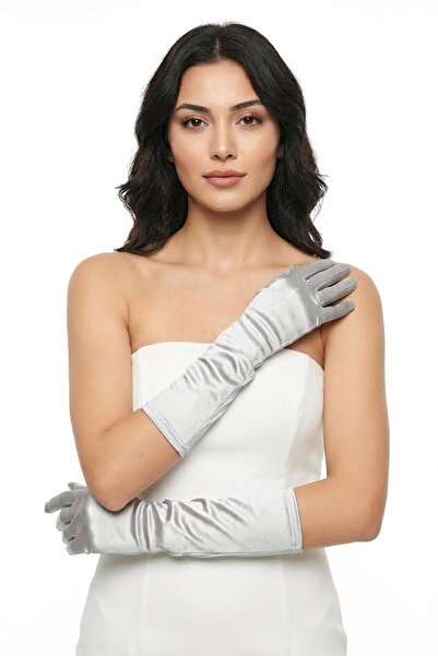 Hobigram Mănuși lungi din satin pentru dans și operă de 38 cm – Mănuși elegan...