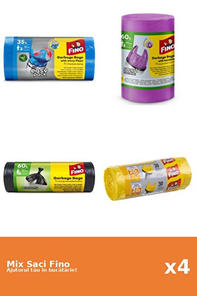 Fino Set 4 Saci Fino: 2x 30 buc, 1x 60l, 1x 20 buc