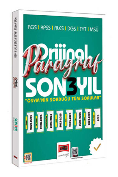 Yargı Yayınları Yargı 2026 KPSS AGS ALES DGS TYT MSÜ Orijinal Paragraf Son 3 ...