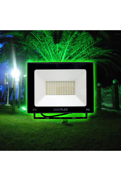 LUXER 30 WATT YEŞİL RENK SAMSUNG ÇİPLİ IP66 LED PROJEKTÖR