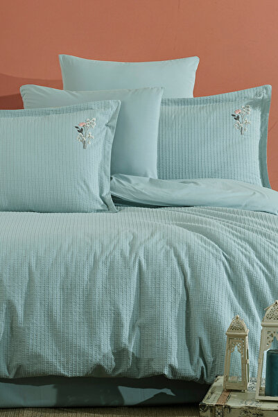 Nordqueen 100% Cotton Double Embroidered Duvet Cover Set Eveya