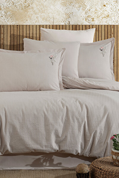 Nordqueen 100% Cotton Double Embroidered Duvet Cover Set Eveya