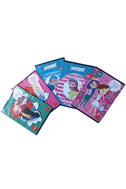 Linomag Set de 5 caiete tip 1, Linomag®, Modele pentru fete, A5, 24 file, 70 ...