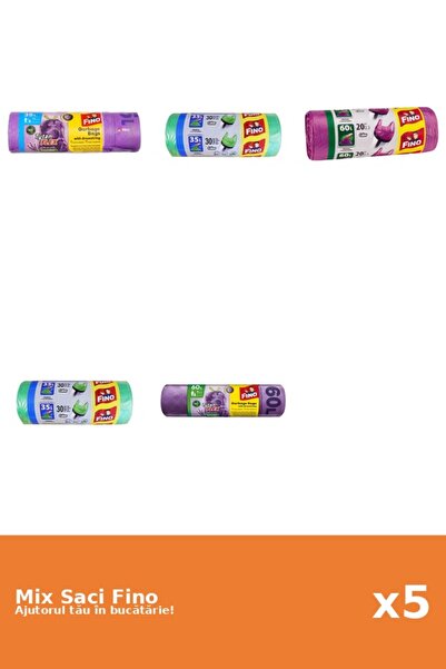 Fino Set 5 Saci Fino: 1x 35 l, 2x 30 buc, 1x 20 buc, 1x 60 l