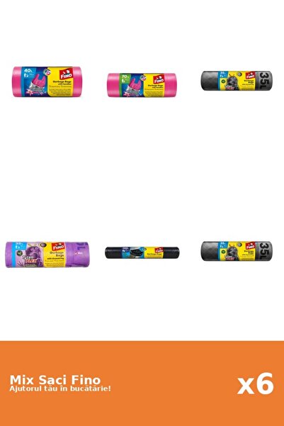 Fino Set 6 Saci Fino: 1x 40 l, 1x 70 l, 3x 35 l, 1x 120 l