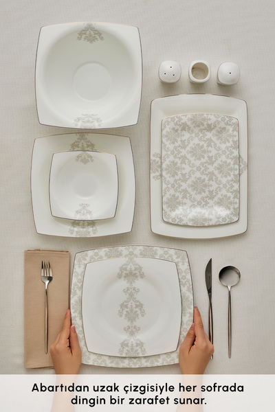 Karaca Fine Pearl Paris 58 Parça 12 Kişilik Yemek Takımı